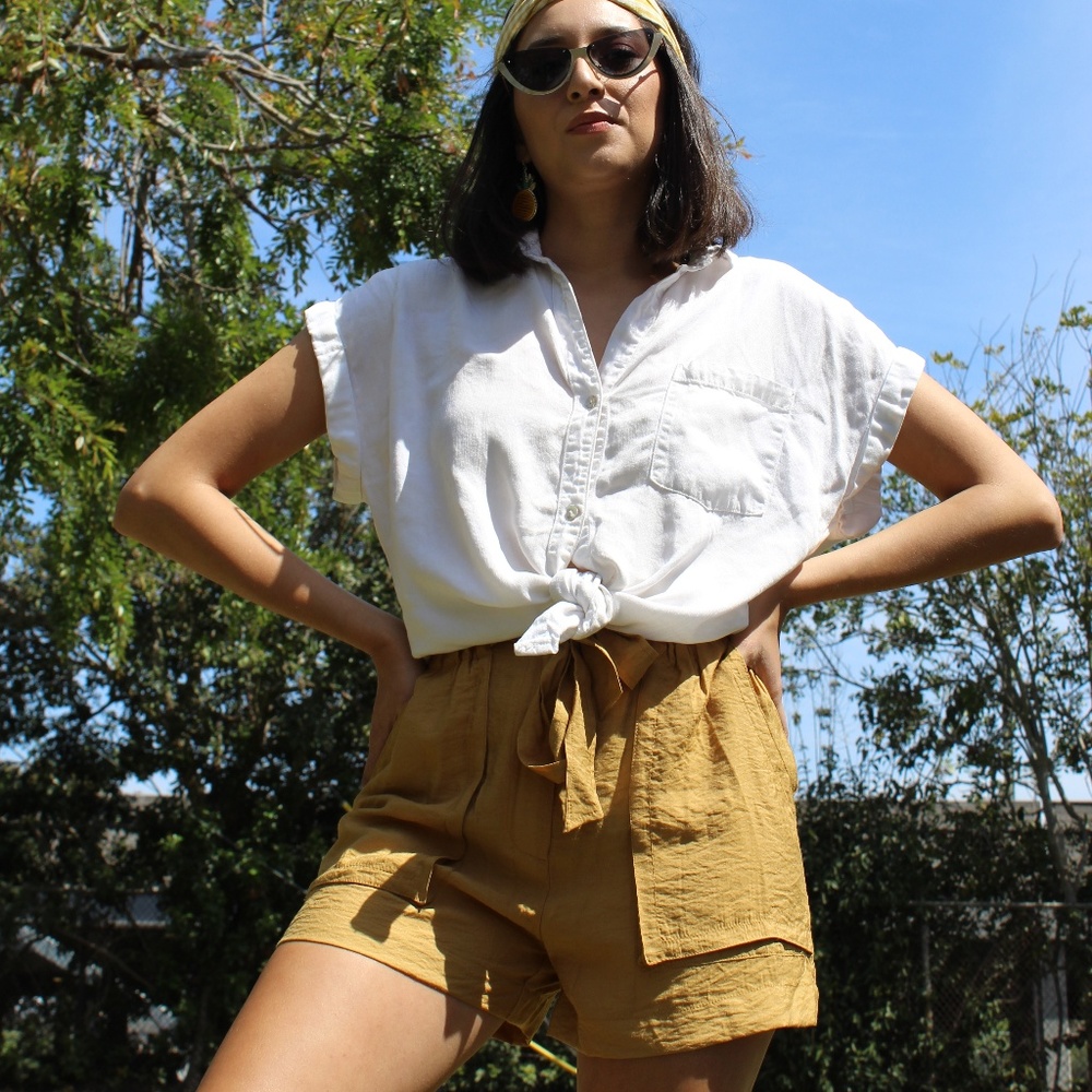 🆕️//The Sante Fe//Gold yellow high waisted shorts - Picture 8 of 8
